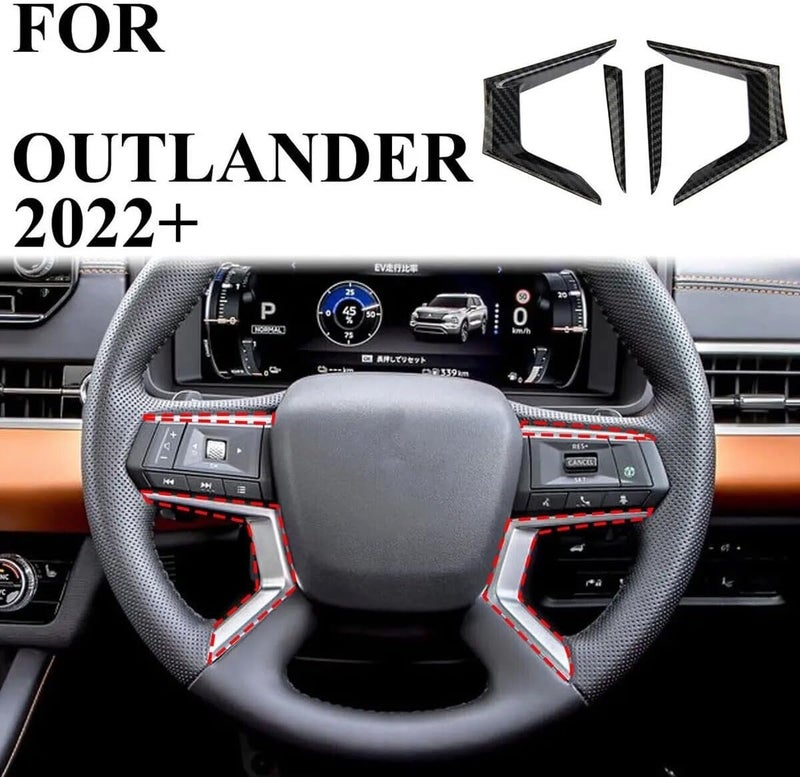 Wivplex Carbon Fiber Steering Wheel Trim for Mitsubishi Outlander 2022+ - Image 4