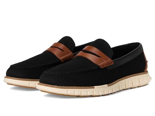 Cole Haan Men's Zerogrand Remastered Stitchlite Loafers, Black/Brit Tan/Ivory, 7-M US - Image 1