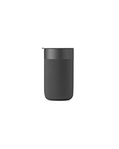 WP Porter Ceramic Mug w Protective Silicone Sleeve Charcoal 16 Ounces OntheGo Reusable Cup for Coffee or Tea Portable Dishwasher Safe
