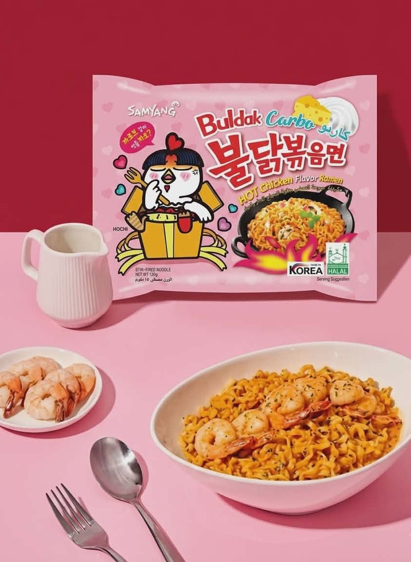 Samyang Buldak Carbonara Hot Chicken Ramen - 130g - Pack of 2 - Image 2
