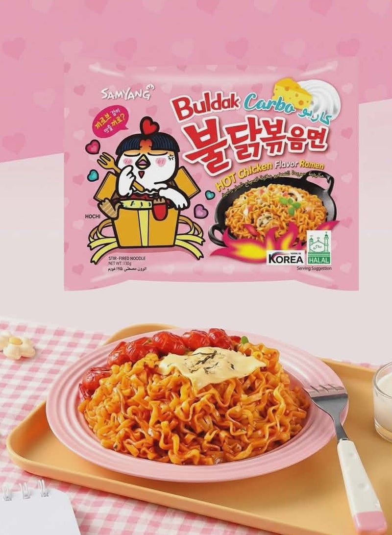 Samyang Buldak Carbonara Hot Chicken Ramen - 130g - Pack of 2 - Image 3