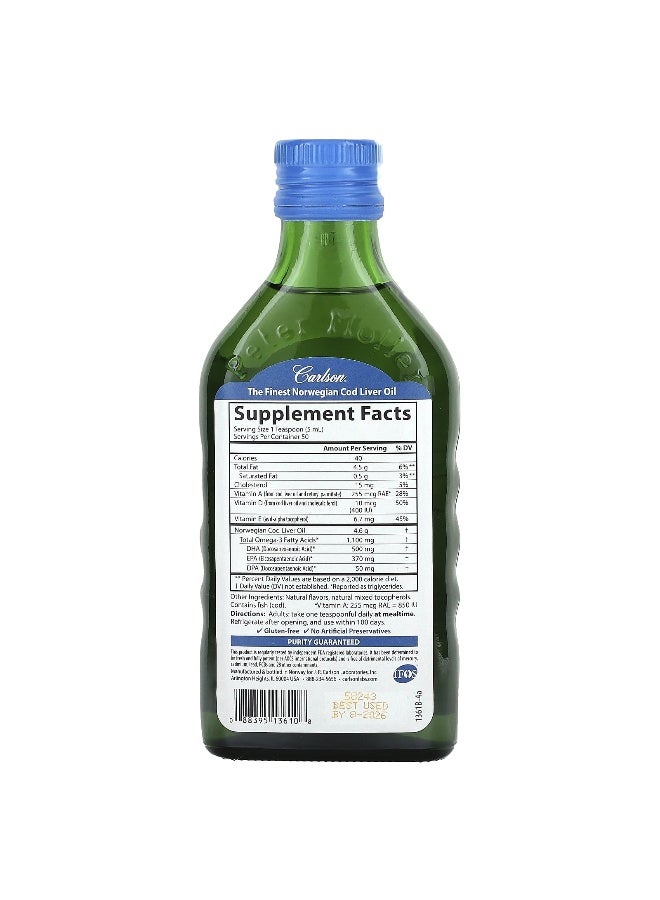 Carlson Carlson, Wild Norwegian Cod Liver Oil, Fruit Splash, 8.4 fl oz (250 ml)  - Image 2