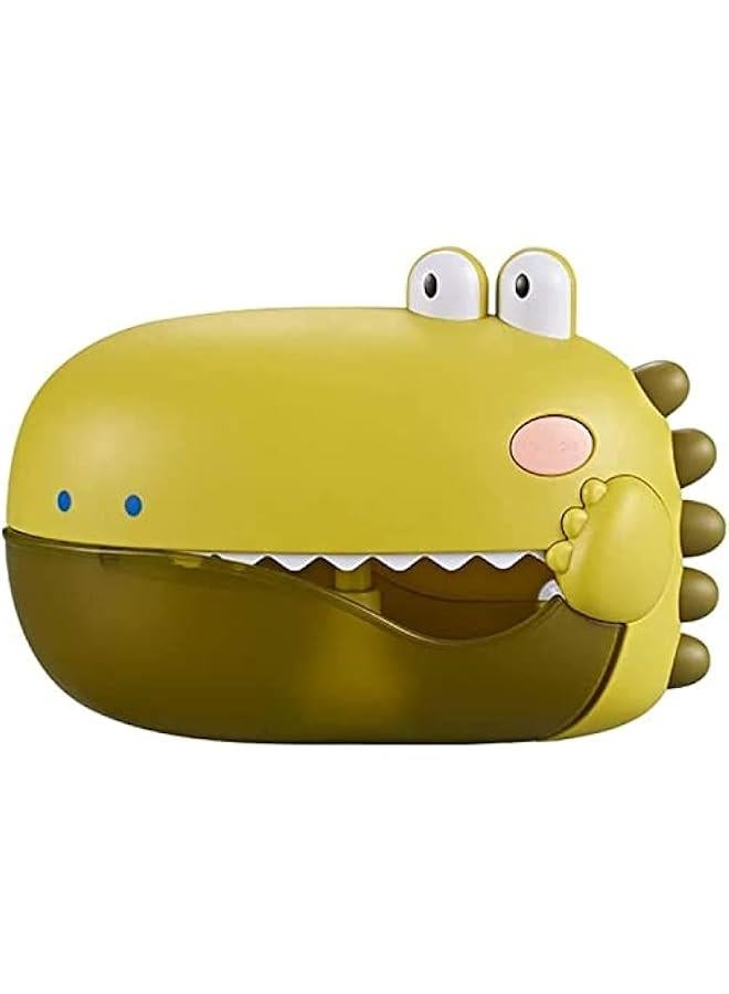 Bubble Bath Toy, Bath Toys, Automatically Spit Bubbles Baby Bath Toys, Baby Bubble Machine for Tub and Plays 12 Children's Songs, Cute Dinosaur Bathtub Toys Bubble Maker for Toddlers, Green, 1 Pcs - Image 1