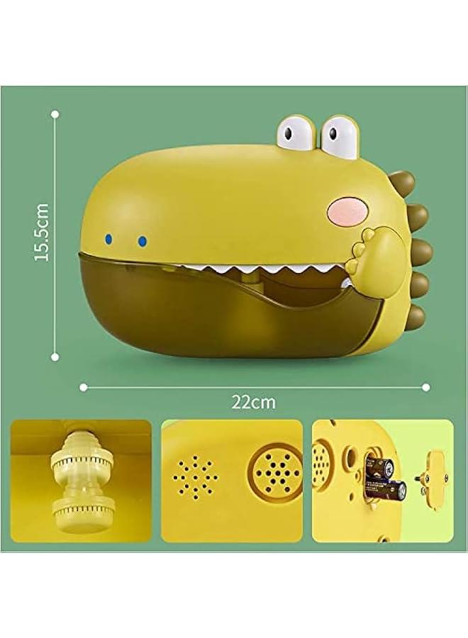 Bubble Bath Toy, Bath Toys, Automatically Spit Bubbles Baby Bath Toys, Baby Bubble Machine for Tub and Plays 12 Children's Songs, Cute Dinosaur Bathtub Toys Bubble Maker for Toddlers, Green, 1 Pcs - Image 4