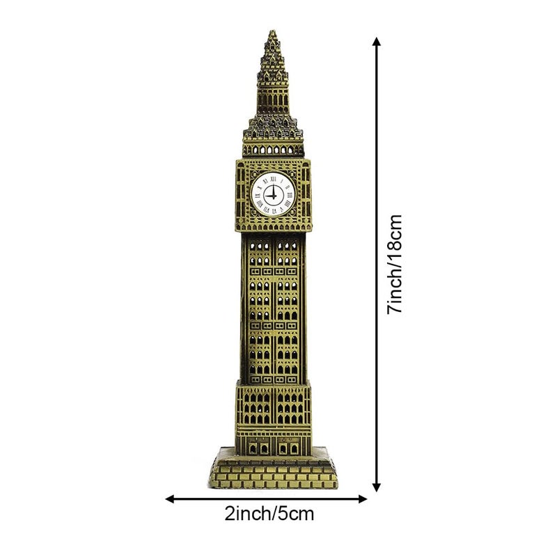 Ascension ascension Antique Finish London Souvenir Big Ben Dummy Clock Tower for Study Table Office Desk Living Room Decoration Accessories Items Souvenir Statue Birthday Gifting  - Image 4