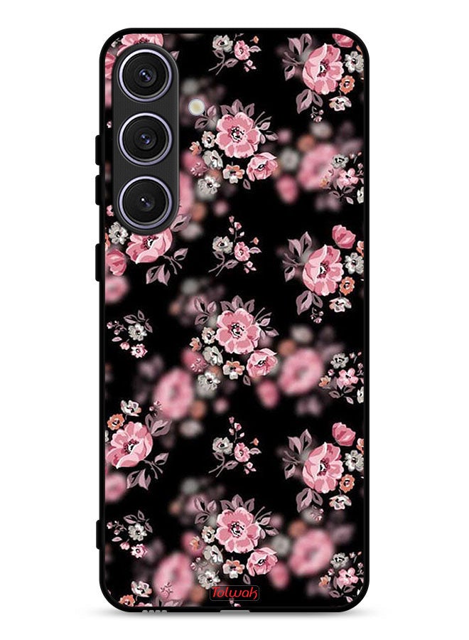 Tolwak Samsung Galaxy S24 Plus 5G Protective Case Cover Portrait Flowers Pattern - Image 1
