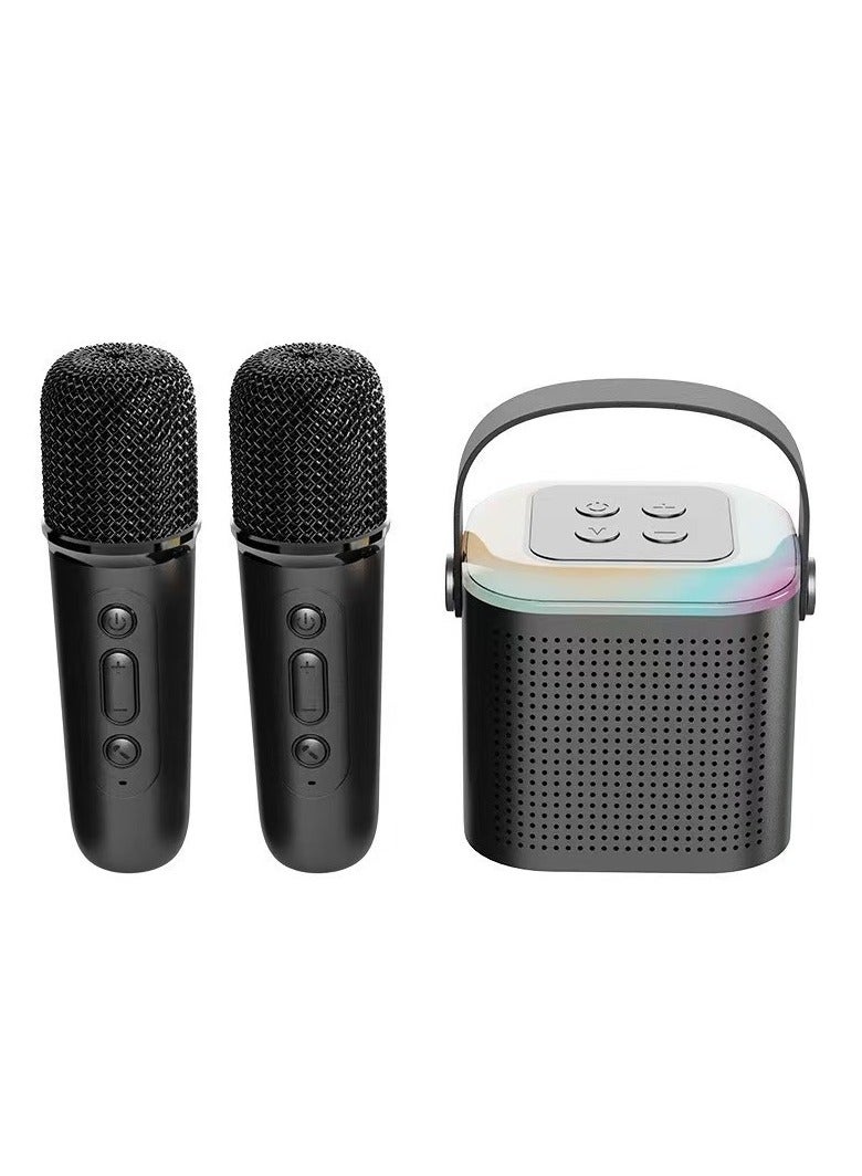 Mini Karaoke Machine for Kids,Portable Bluetooth Speaker with Wireless Microphone for Kids Toddler, 2 Bluetooth-Und RGB-Lichtern Gifts for Girls and Boys Birthday - Image 1
