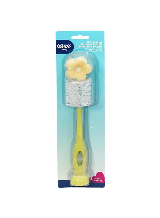Wee baby Feeding Bottle and Nipple Cleaning Brush Set - Image 1