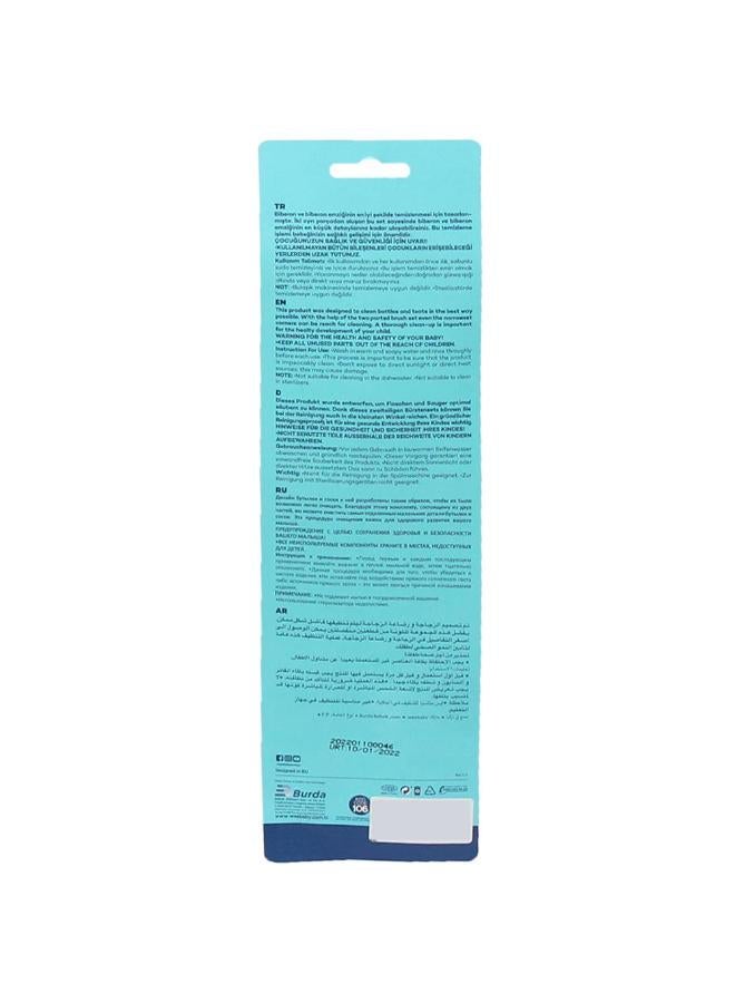Wee baby Feeding Bottle and Nipple Cleaning Brush Set - Image 2