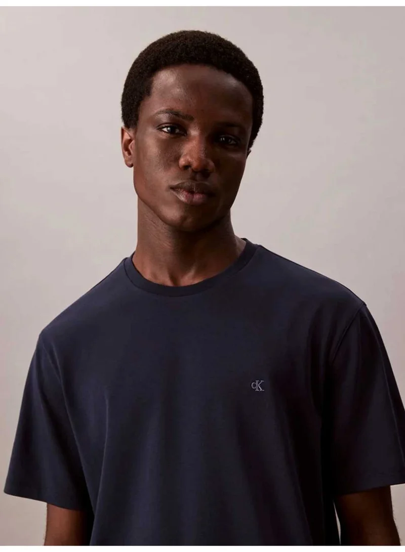 CALVIN KLEIN Dark Sapphire Luxury Cotton T-shirt for Men | Best Price UAE