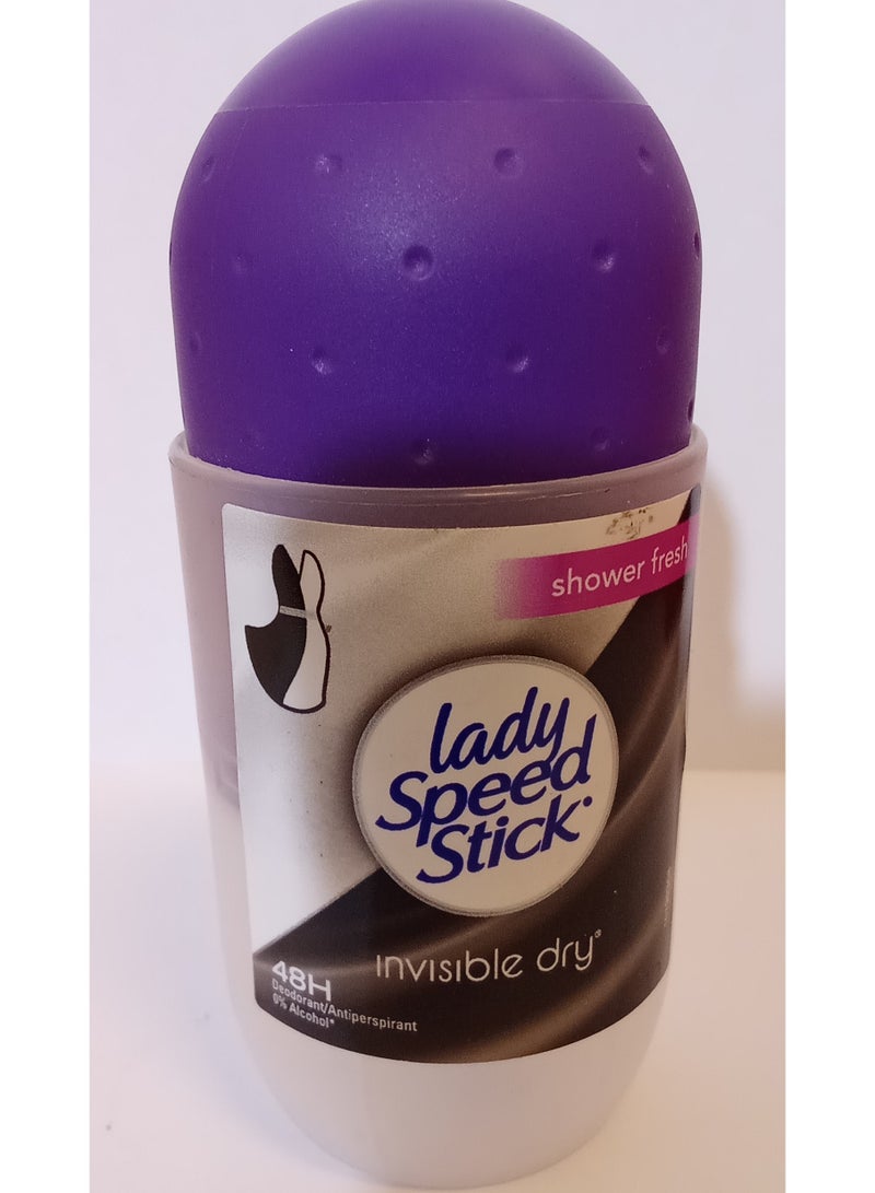 مُزيل عرق خفي وجاف ومُضاد للتعرق ببكرة دوّارة شفاف 50مللي