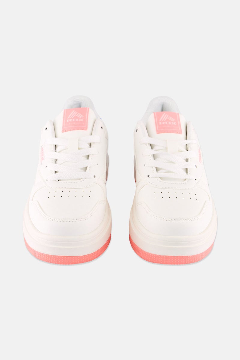 RBX Women Brand Logo Lace Up Shoes, White  - Image 4