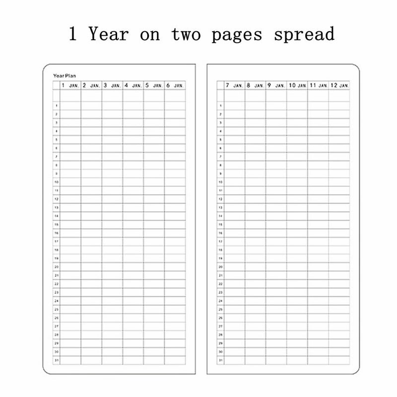 receip Undated Weekly Planner Notebook Pocket Organizer Appointment Book Journal Notebook A6 Week Plan Notepad (White with cover) - Image 5