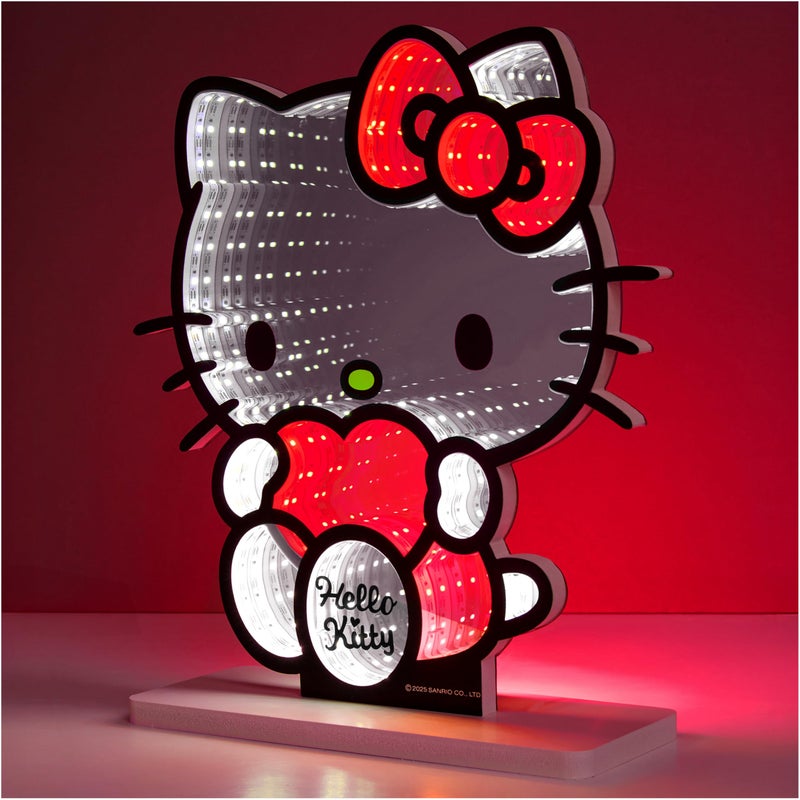 Get Trend Hello Kitty Sanrio 3D LED Light, Infinity Mirror Effect, USB Night Light, Room Decor, Bedroom Lamp, Kawaii Gifts for Girls Teens Women (Multi Hello Kitty) - Image 1