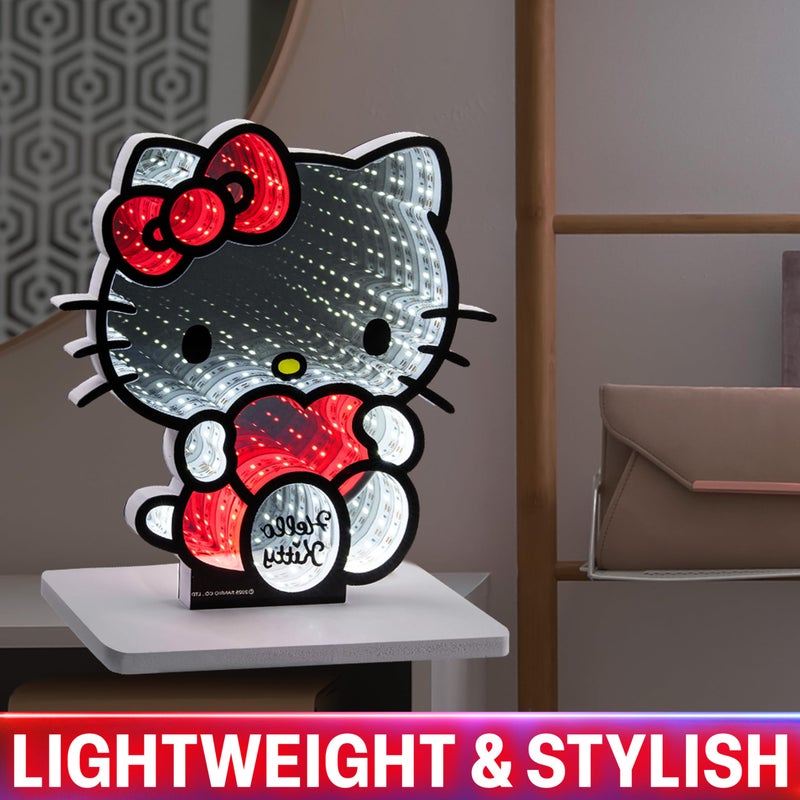 Get Trend Hello Kitty Sanrio 3D LED Light, Infinity Mirror Effect, USB Night Light, Room Decor, Bedroom Lamp, Kawaii Gifts for Girls Teens Women (Multi Hello Kitty) - Image 4