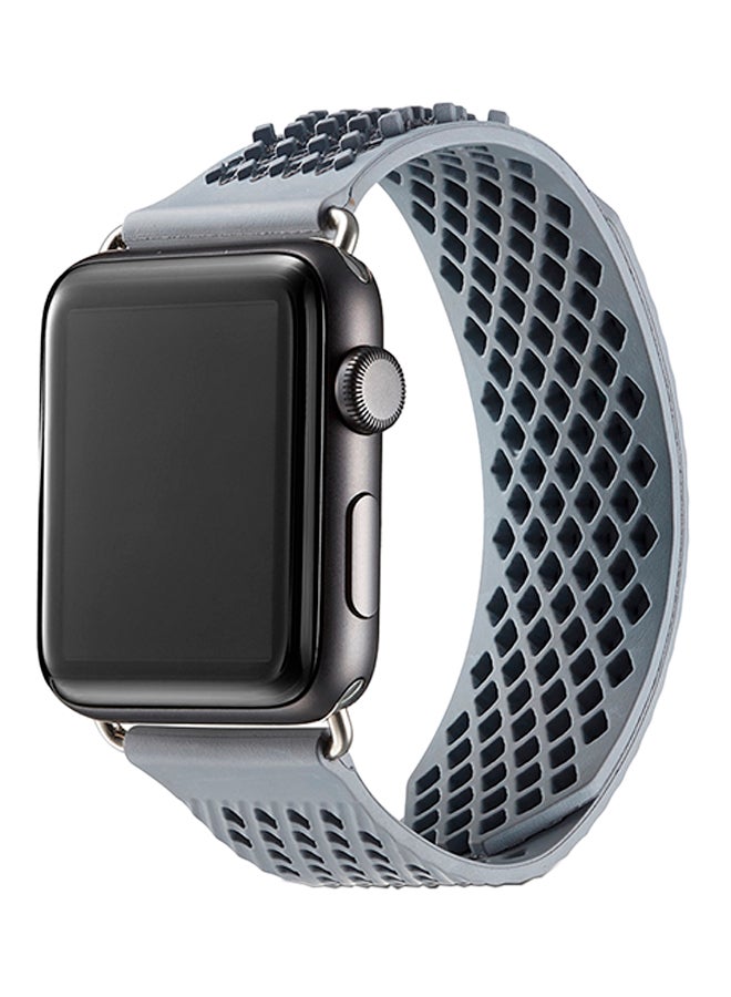 ISank Milanese Loop Replacement Strap For Apple Watch Series 3/2/1 Grey - Image 2