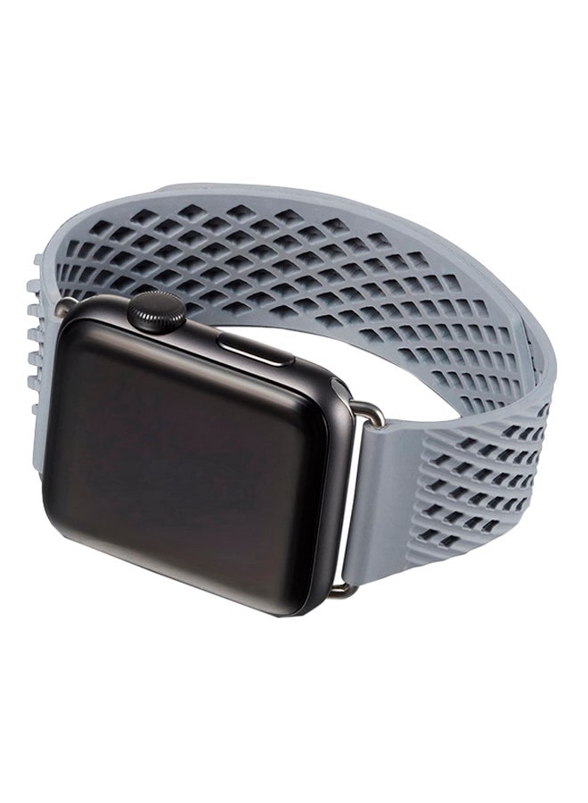 ISank Milanese Loop Replacement Strap For Apple Watch Series 3/2/1 Grey - Image 4