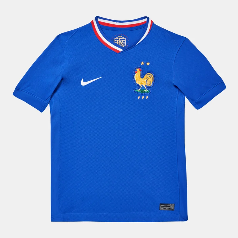 Nike Kids' FFF (France) Stadium Dri-FIT Replica Home Football Jersey