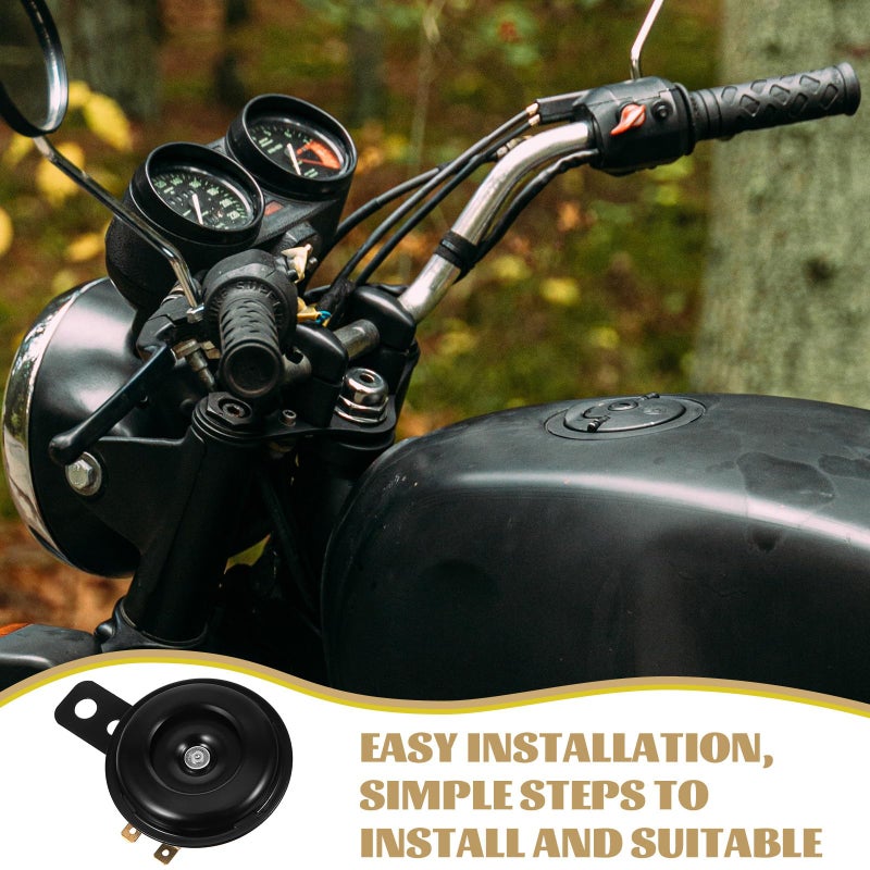 Loud Black Metal Motorcycle Horn Electric Speaker Scooter Replacement Accessories - Image 4