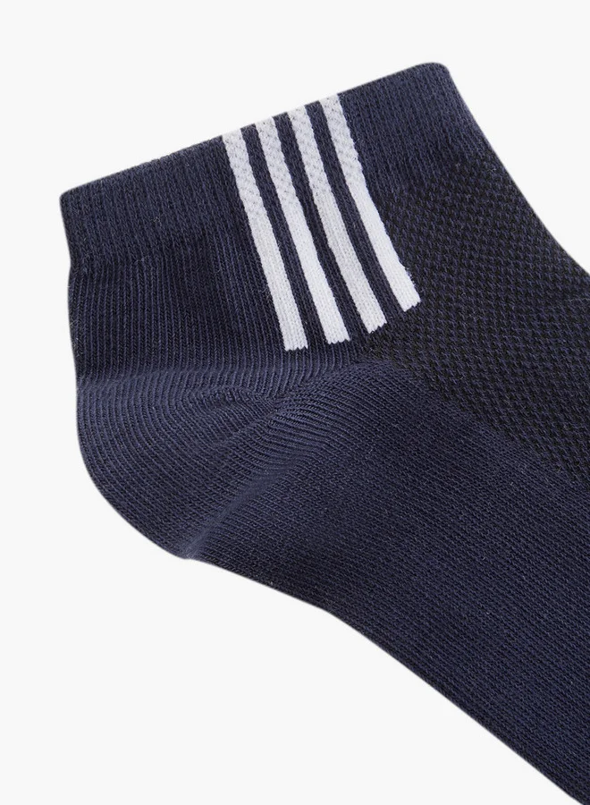 Kappa Logo Print Non Terry Ankle Length Socks - Set of 5