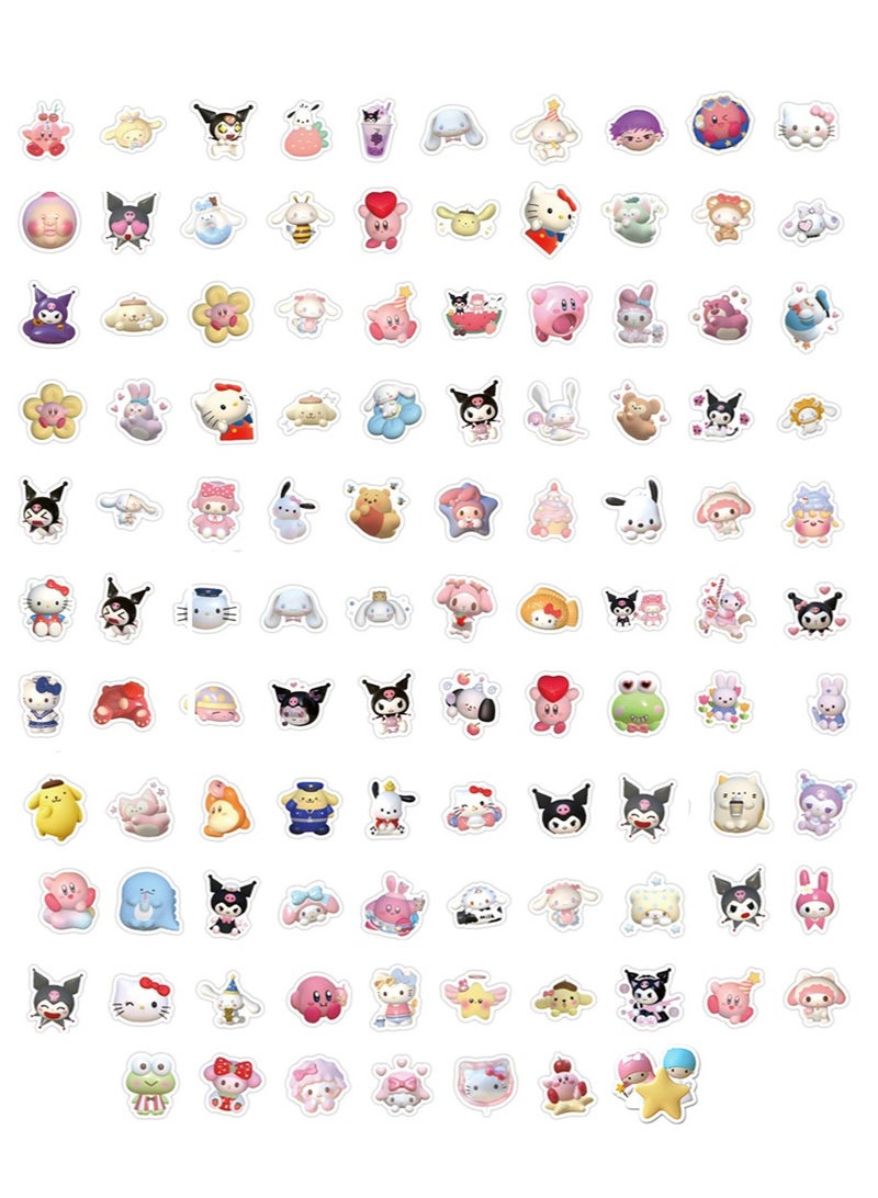 يالونج ملصقات للماء 3D سانريو لطيف أنيمي الفينيل ملصقات الجمال كمبيوتر محمول لوح التزلج الأمتعة الكمبيوتر زجاجة ماء خربش ملصقات حقيبة للأطفال والمراهقين والفتيات الكبار - Image 3