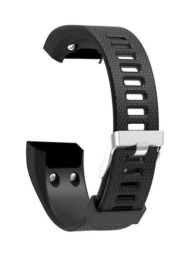 NIBEMINENT Garmin Vivosmart Hr Plus Premium Silicone Smart Watch Band Wrist Strap Black - Image 1