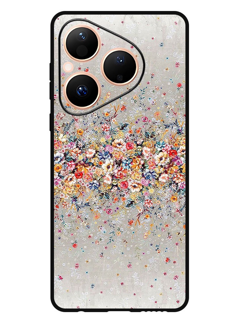 Theodor Case Compatible with Huawei Pura 80 6.6 Inch Protection Shockproof Bumper Cover Small Flowers Abstract Art - Image 1
