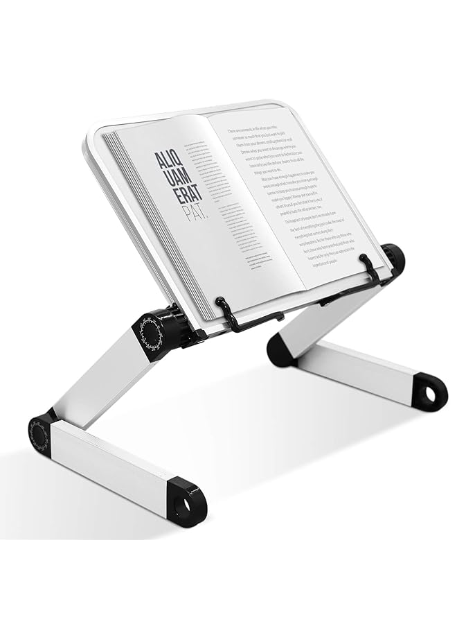 Excefore Book Stand For Reading Adjustable Book Holder Ergonomic Multi Heights Angles Holder Portable Multifunctional Book Holder With Clips For Textbook Cookbook Sheet Music Laptop - Image 1