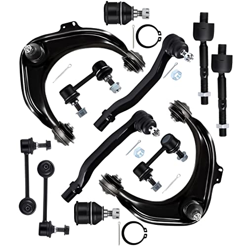 SCITOO 12pcs Suspension Kit 2 Upper Control Arm 2 Lower Ball Joint 2 Outer Tie Rod 2 Inner Tie Rod 2 Front Sway Bar 2 Rear Sway Bar fit 1998 1999 2000 2001 2002 for Honda for Accord - Image 1