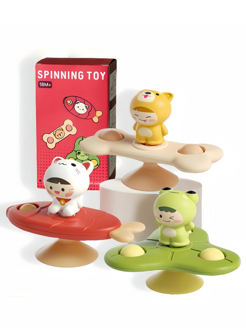 Zenymee Suction Cup Spinner Toys for Baby, Toddler and Kids (Pack A) - Image 1