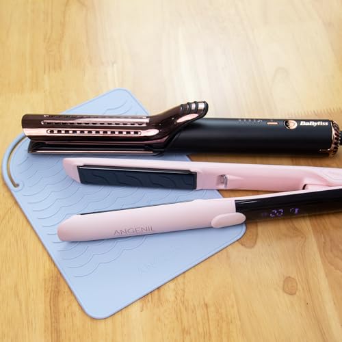ANGENIL Heat Resistant Silicone Mat for Hair Tools - Counter Mat Pad Cover for Curling Irons, Flat Irons, and Hair Straighteners (9" x 6.5") - Image 2