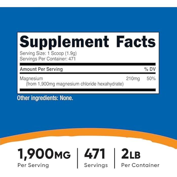 Nutricost Magnesium Chloride (2LBS) - Gluten-Free, Vegetarian, Non-GMO - Image 2
