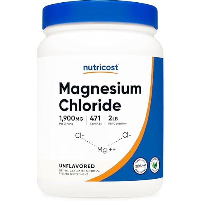 Nutricost Magnesium Chloride (2LBS) - Gluten-Free, Vegetarian, Non-GMO - Image 1