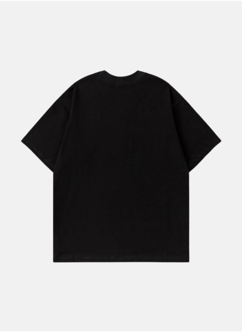 Thirty-One Black Unisex Tree Printed Oversized T-shirt  - Image 2