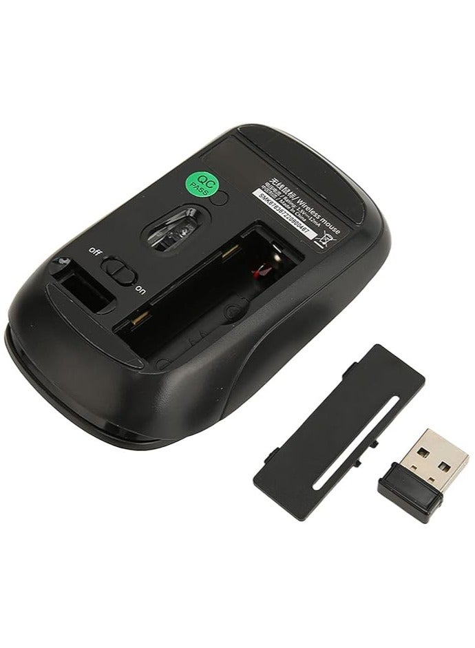 Green Tiger Wireless Keyboard Mouse Combo Mouse and Keyboard Combo Energy Saving Quiet Retro Cute (Black) - Image 4