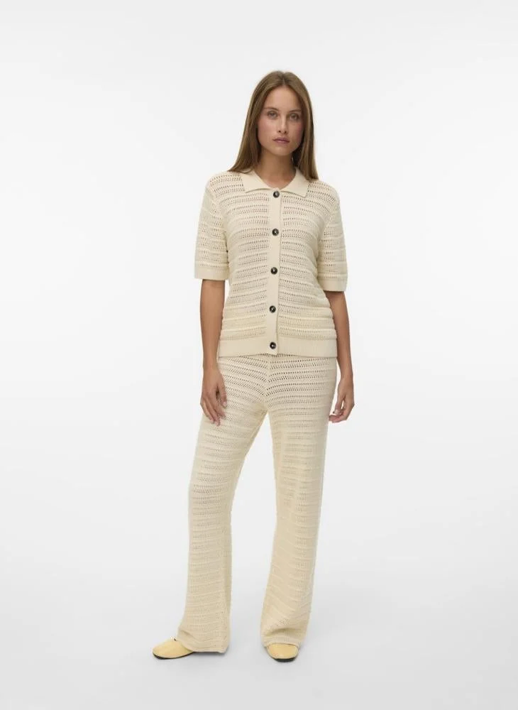 VERO MODA  VMHAYLEY Sleeve Polo Neck Knit Cardigan for Women | Best Price UAE