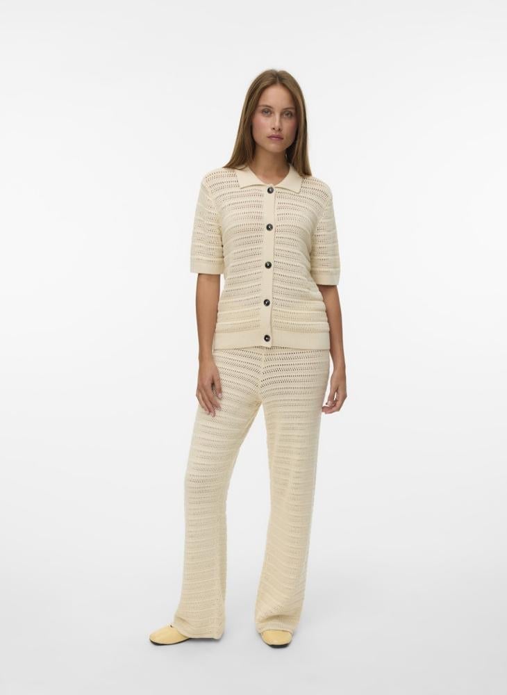 VERO MODA VMHAYLEY Sleeve Polo Neck Knit Cardigan - Image 1