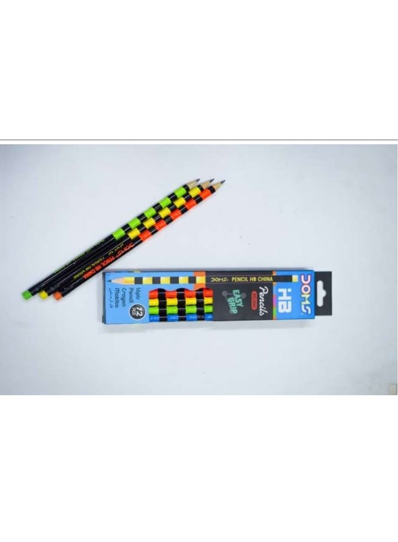 دومس قلم رصاص دومس HB – علبة 12 قلم DM23642 | كتابة ناعمة ودقيقة للمدرسة والمكتب