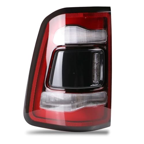 Lathsy LED Tail Light Black Cover w/o Blind Spot Compatible With 2019-2023 Dodge Ram 1500 Left Driver Side Replace 55112993AD - Image 1