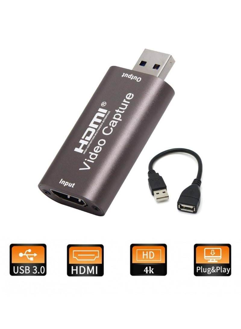 X-level 4K HDMI Video Capture Card, Cam Card Game Capture Card Audio Capture Adapter HDMI to USB 2.0 Record Capture Device for Streaming, Live Broadcasting, Video Conference, Teaching, Gaming - Image 1