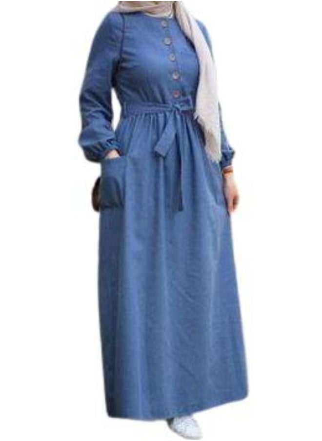 ماركة غير محددة - فستان حريمى كاجوال جينز - Image 1