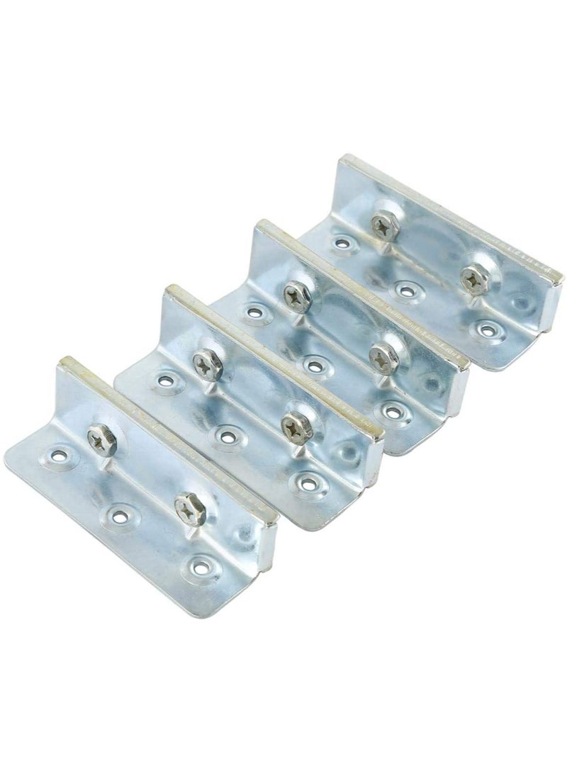 ROBUSTLINE Robustline Zinc Plated Bed Hinges Angle Bracket Bed Rail - Image 1