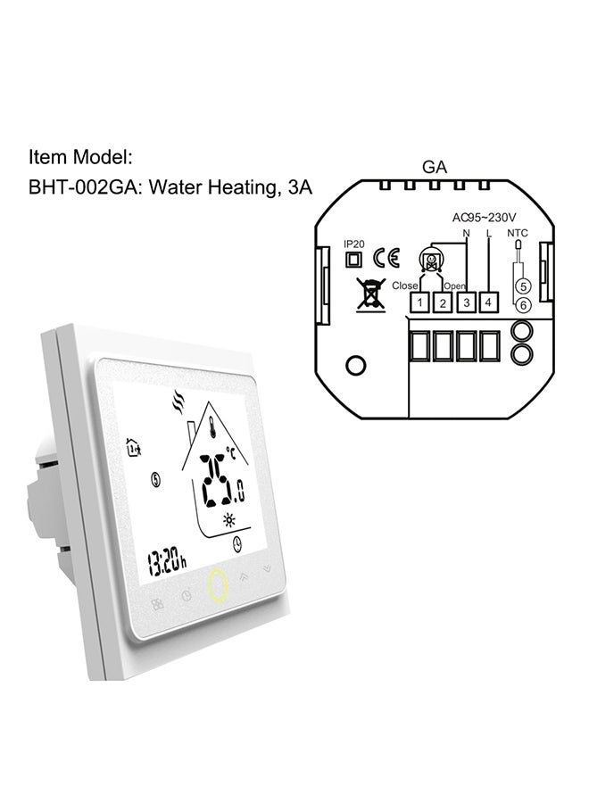 NIBEMINENT 3A Heating Thermostat With LCD Display 23925 White  - Image 3