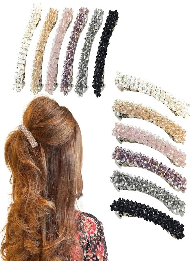 ANNACREATIONS 12 Pcs Elegant Hair Clips Sparkly Glitter Rhinestones Hairpin Shiny Crystal Bling Hair Clips Hair Barrettes Vintage Hair Accessories for Women & Girls Multicolor - Image 1
