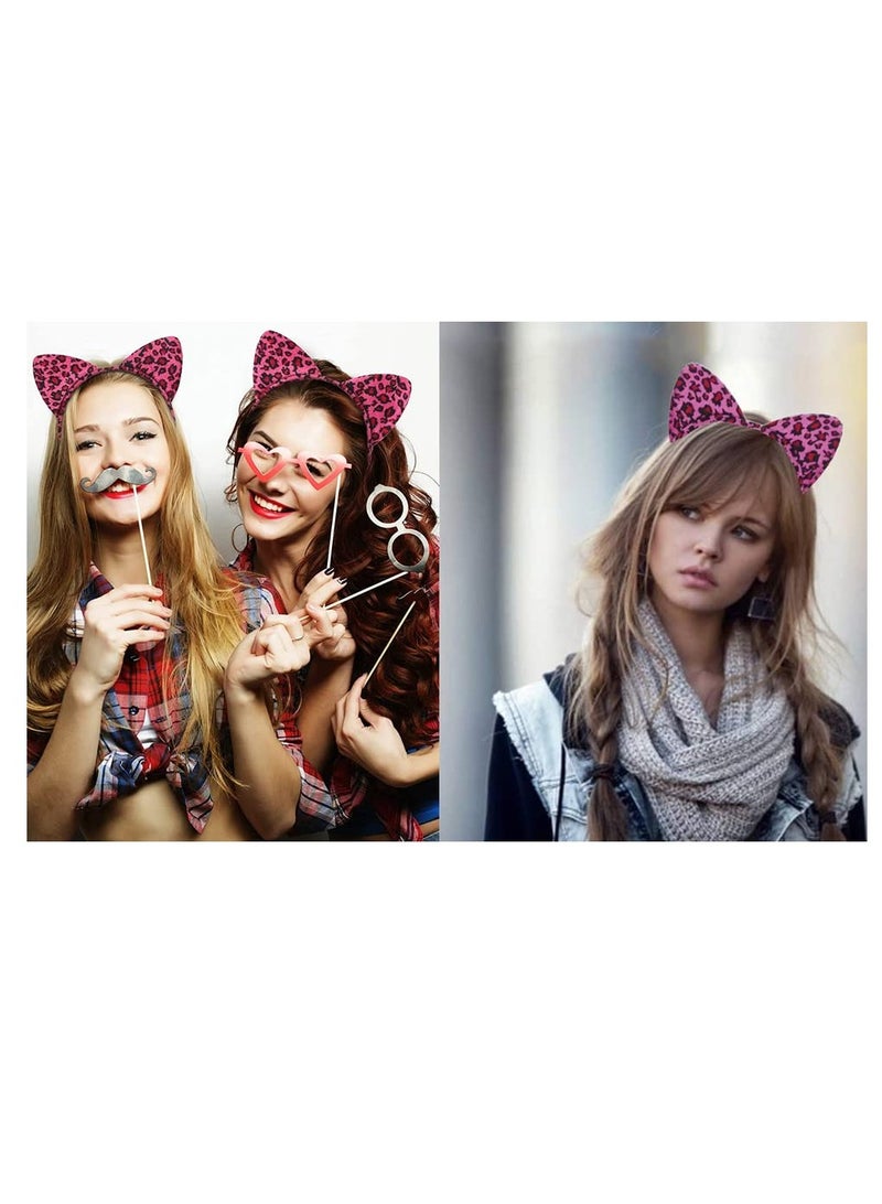 Cat Costume Accessories, 3 Pcs Animal Costume Set for Kids Ears Headband Set Ears Tail Bow Tie Animal Dress Cosplay Party Decoration Accessory - Image 2