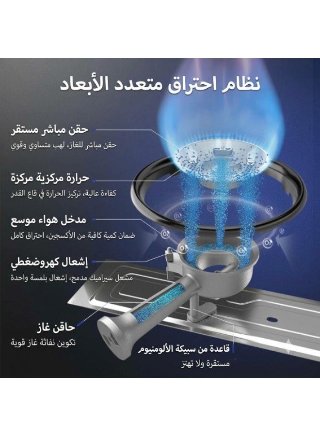 موقد غاز محمول للرحلات والتخييم يعمل بالغاز المسال BDZ-155-A - Image 2