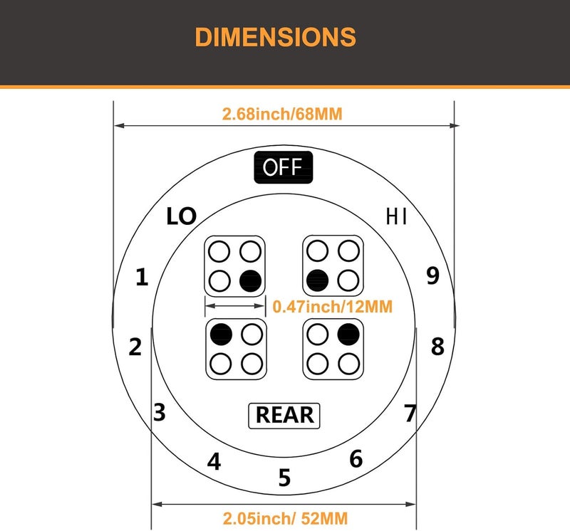 MANWU 6 Stove dials Sticker for Burner cooktop hob Cooker top Oven Replacement Adhesive knob Symbols (Black Print ON Clear for Silver, White or Light Coloured Cooker Tops) Global trendy simple build - Image 2