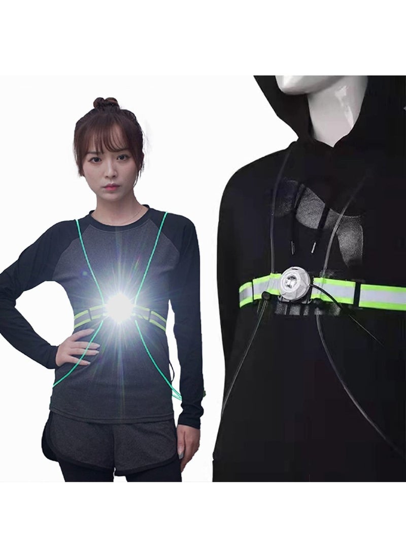 Y&D - LED Reflective Running Vest with High Visibility Front Safety Light, 6 Bright Colors Lights for Runners, USB Rechargeable Accessories Men/Women Running, Walking, Cycling - Image 1