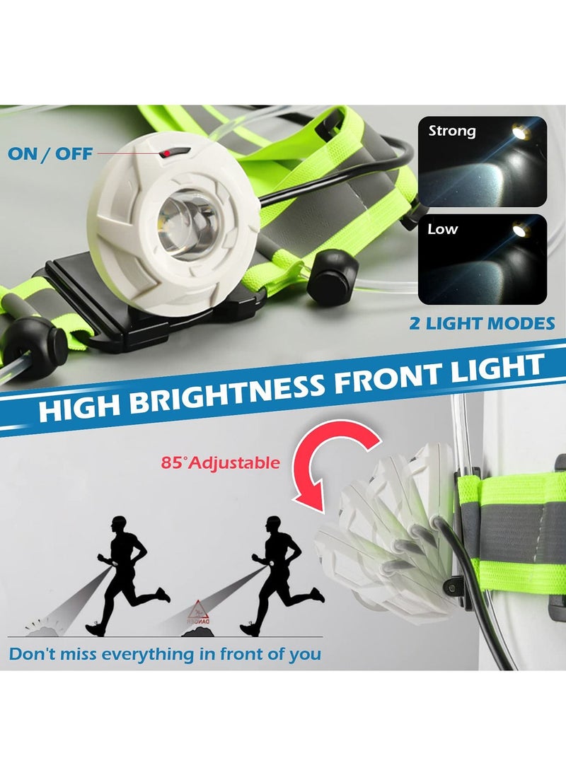 Y&D - LED Reflective Running Vest with High Visibility Front Safety Light, 6 Bright Colors Lights for Runners, USB Rechargeable Accessories Men/Women Running, Walking, Cycling - Image 1