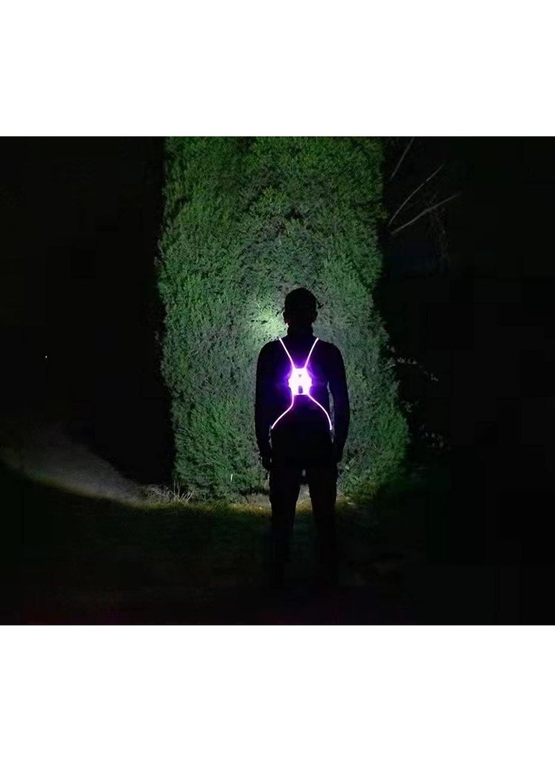 Y&D - LED Reflective Running Vest with High Visibility Front Safety Light, 6 Bright Colors Lights for Runners, USB Rechargeable Accessories Men/Women Running, Walking, Cycling - Image 1